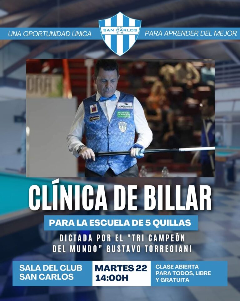 Clinica de Billar con Gustavo Torregiani