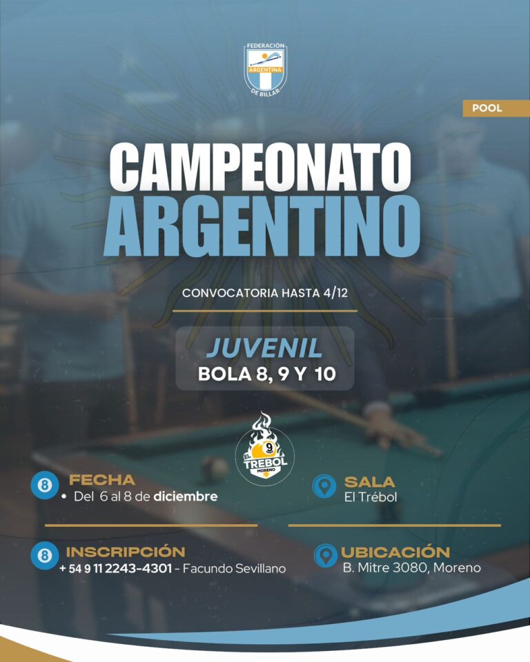 Campeonato Argentino Juvenil de Bola 8, 9 y 10